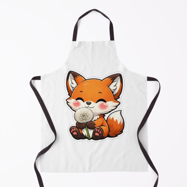 Item preview, Cute Little Fox Holding Dandelion Flower designed and sold by Owcomm.