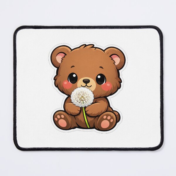 Item preview, Cute Little Brown Bear With Dandelion designed and sold by Owcomm.