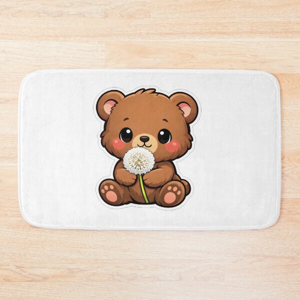 Item preview, Cute Little Brown Bear With Dandelion designed and sold by Owcomm.