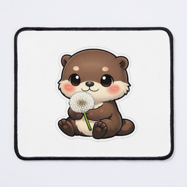 Item preview, Cute Baby Otter Holding A Dandelion designed and sold by Owcomm.