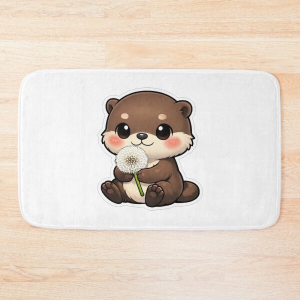 Item preview, Cute Baby Otter Holding A Dandelion designed and sold by Owcomm.