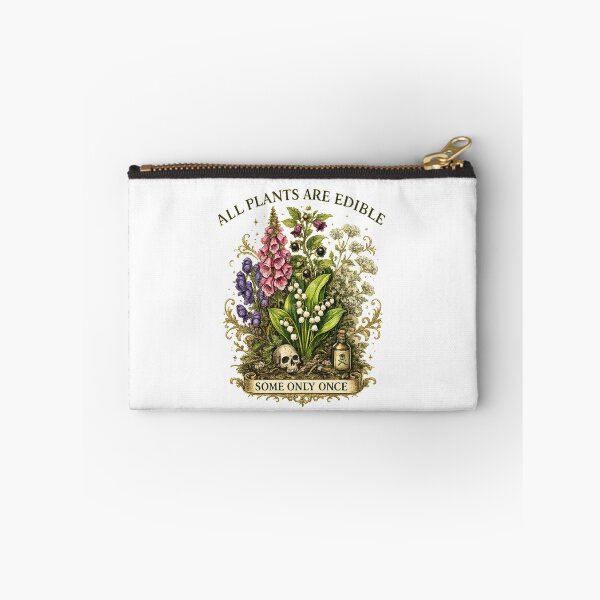 Item preview, All Plants are Edible Some Only Once Funny Botanical Design designed and sold by MaskedTarget.