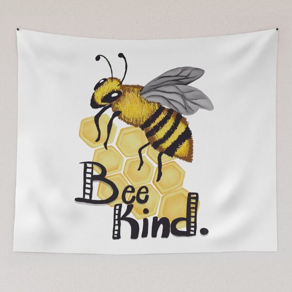 Item preview, Bee Kind- fuzzy bumblebee designed and sold by ArtflyStudio.