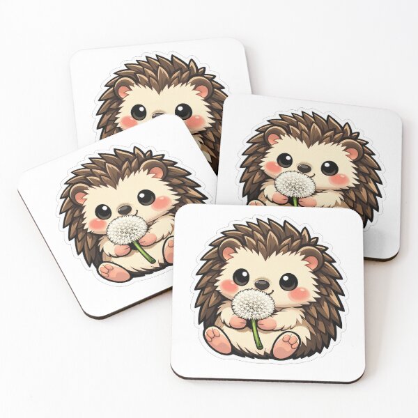 Item preview, Cute Little Hedgehog Holding A Dandelion designed and sold by Owcomm.