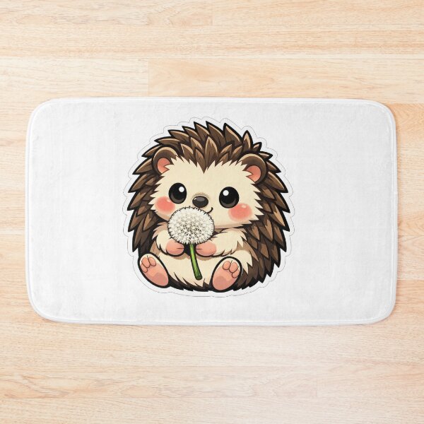 Item preview, Cute Little Hedgehog Holding A Dandelion designed and sold by Owcomm.