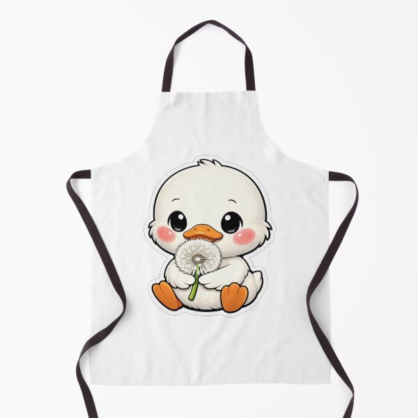 Item preview, Cute Baby Duckling Holding Dandelion Fluff Sticker designed and sold by Owcomm.