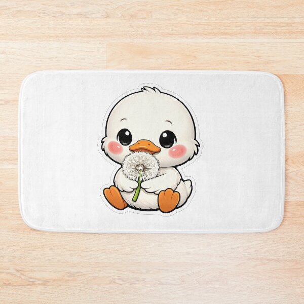 Item preview, Cute Baby Duckling Holding Dandelion Fluff Sticker designed and sold by Owcomm.