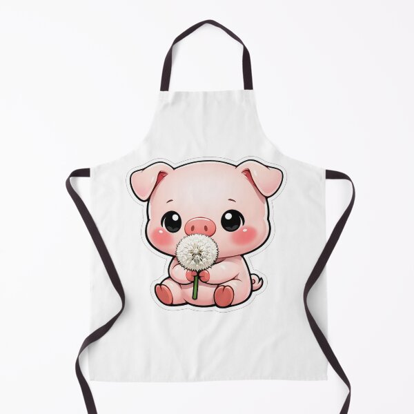 Item preview, Cute Baby Pig Sniffing A Dandelion designed and sold by Owcomm.