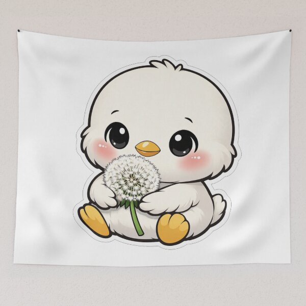 Item preview, Cute Little Duckling Holding A Dandelion designed and sold by Owcomm.