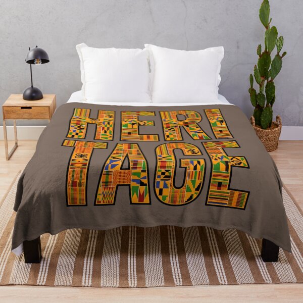 Item preview, Heritage Kente Pattern Typography African Culture Pride Vintage Art designed and sold by SplashTastic.