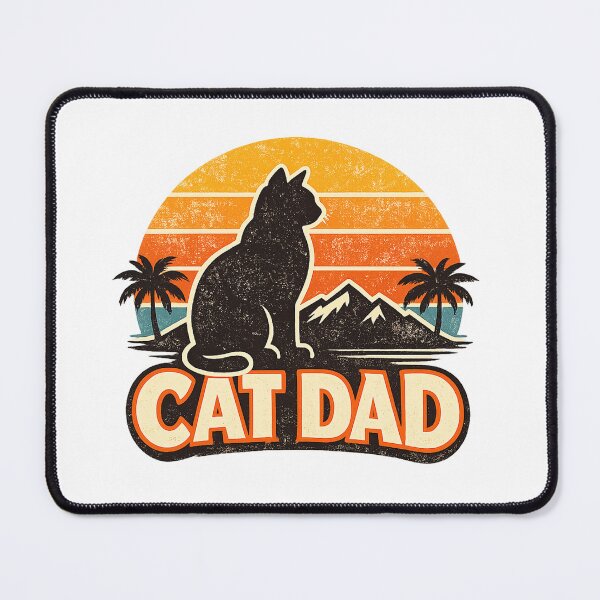 Item preview, Cat Dad Retro Sunset designed and sold by teemix.