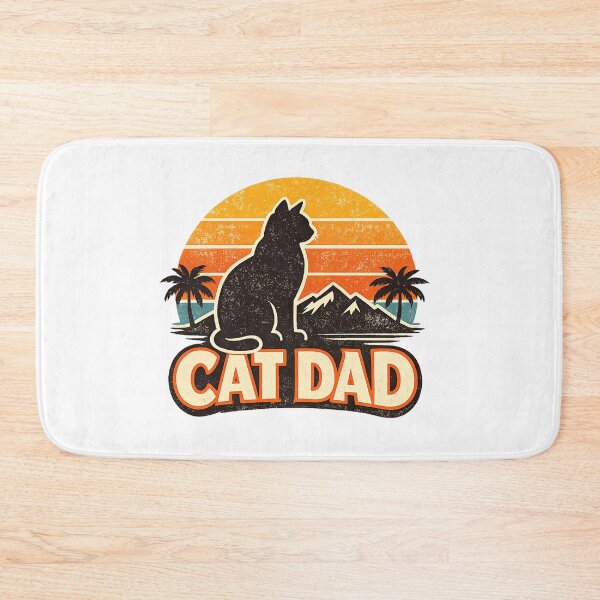 Item preview, Cat Dad Retro Sunset designed and sold by teemix.