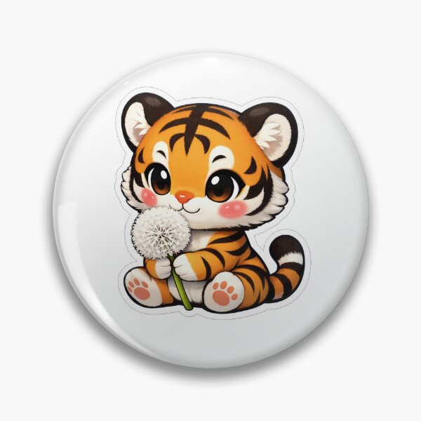 Item preview, Cute Baby Tiger Holding A Dandelion designed and sold by Owcomm.
