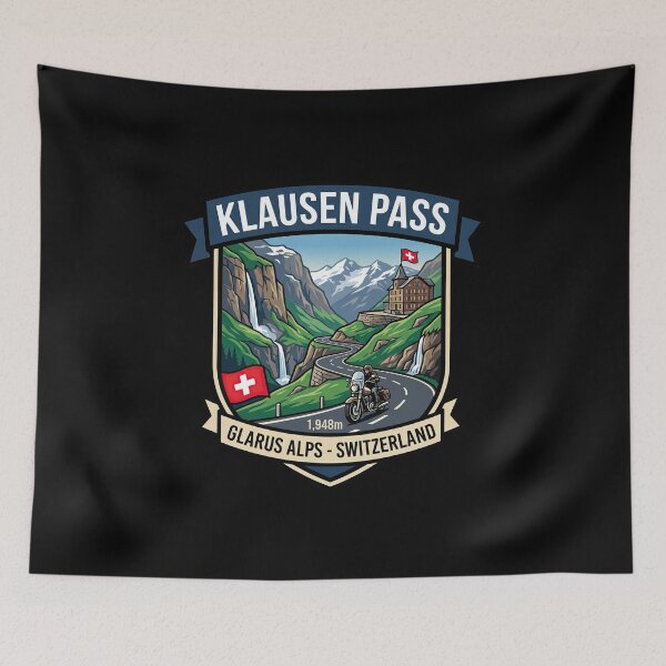 Item preview, Klausen Pass Swiss Alps Motorcycle Adventure Graphic designed and sold by enzoade.