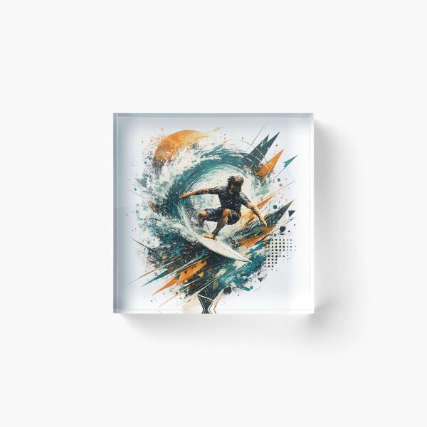 Item preview, Limitless Momentum – Surf Abstract Ocean Wave Modern Extreme Sports Art designed and sold by dytf79.