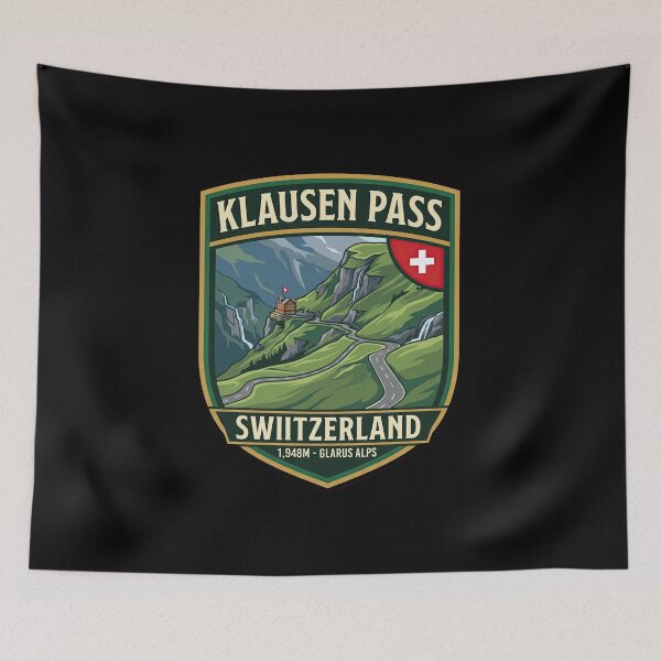 Item preview, Klausen Pass Switzerland Legendary Mountain Road Design designed and sold by enzoade.