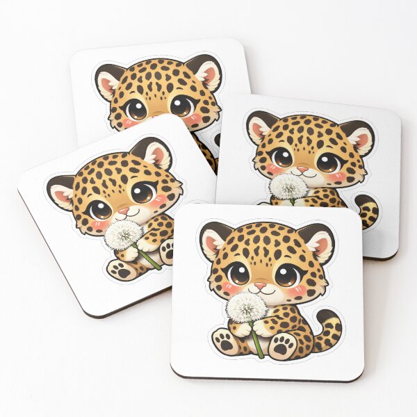 Item preview, Cute Baby Leopard Holding A Dandelion designed and sold by Owcomm.