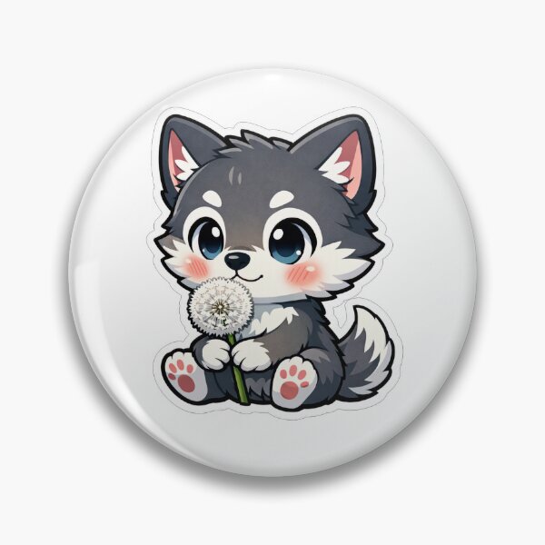 Item preview, Cute Little Wolf Holding A Dandelion designed and sold by Owcomm.