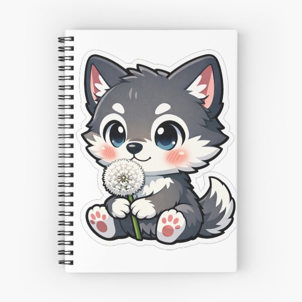 Item preview, Cute Little Wolf Holding A Dandelion designed and sold by Owcomm.