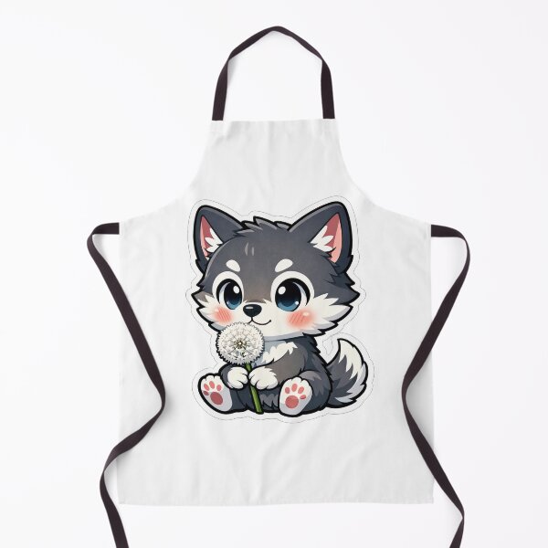 Item preview, Cute Little Wolf Holding A Dandelion designed and sold by Owcomm.