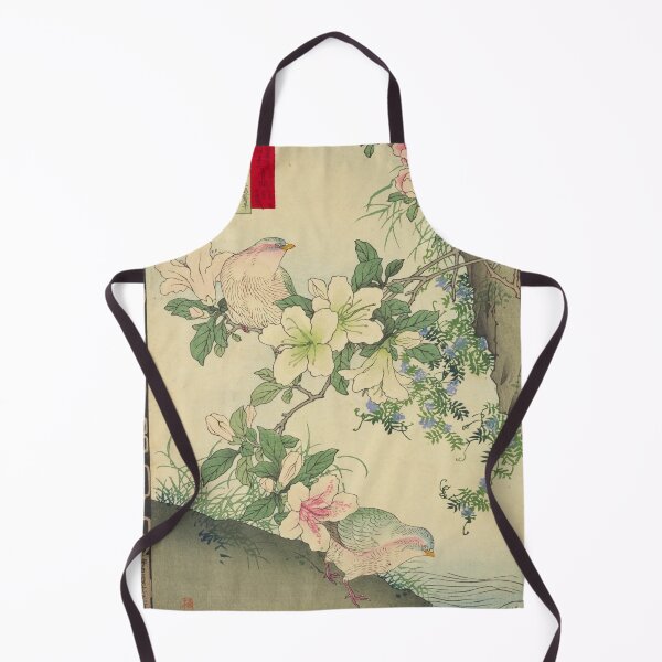 Item preview, Japanese Turtle Dove and Azalea - Bairei Kono Vintage Art No. 24 designed and sold by UkiyoInkStudio.