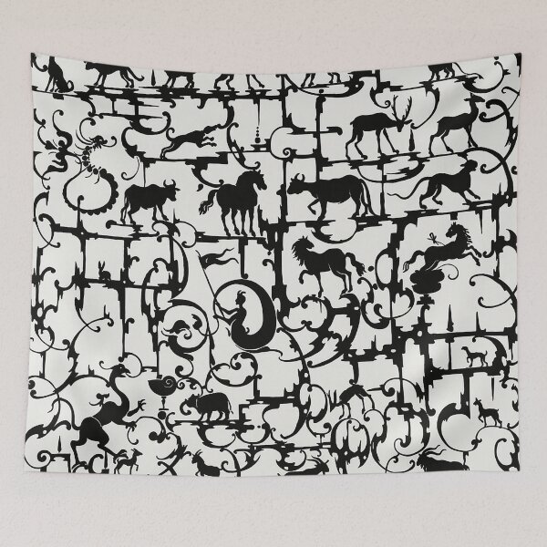 Item preview, Ornamental Design with Cows, Horses and other Animals designed and sold by The Ravens Ballad.