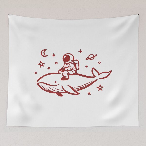 Item preview, Space Whale Adventure Doodle designed and sold by evrakursaine32.