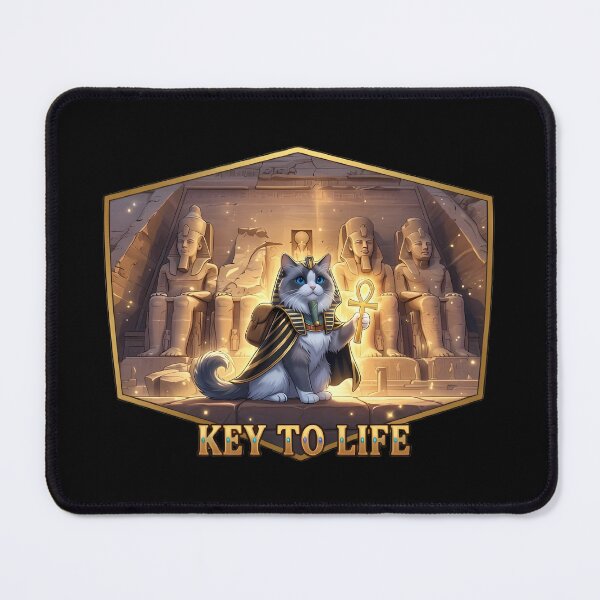 Item preview, Abu Simbel Temple Ankh Ragdoll Badge: Key to Life designed and sold by MossyAndPearl.