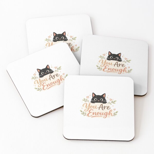 Item preview, You Are Enough Black Cat designed and sold by AuudiVasustudio.