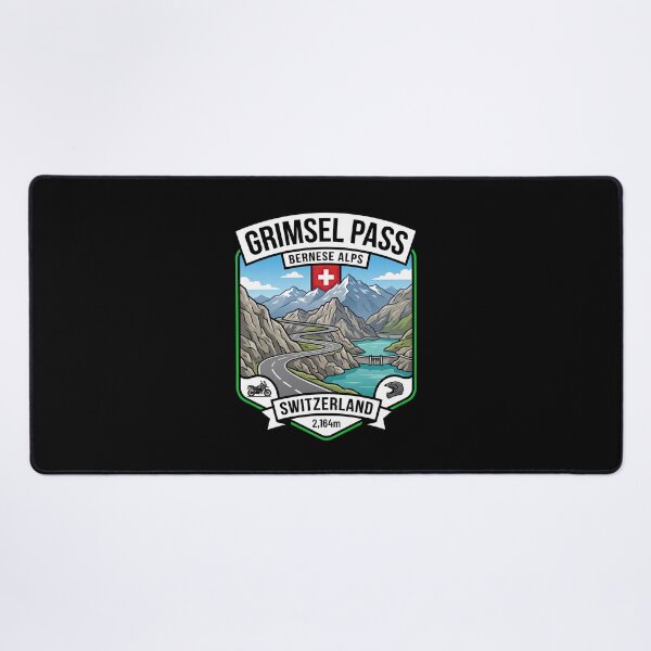 Item preview, Grimsel Pass Motorcycle Touring Switzerland Print designed and sold by enzoade.