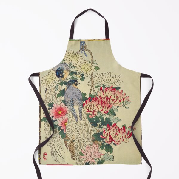 Item preview, Japanese Bird of Paradise and Chrysanthemum - Bairei Kono Vintage Art No. 27 designed and sold by UkiyoInkStudio.