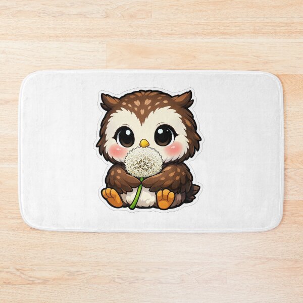 Item preview, Cute Baby Owl Holding White Dandelion designed and sold by Owcomm.