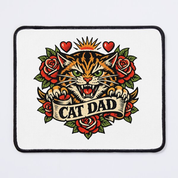 Item preview, Cat Dad Tattoo Style designed and sold by teemix.
