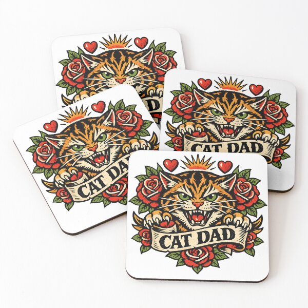 Item preview, Cat Dad Tattoo Style designed and sold by teemix.