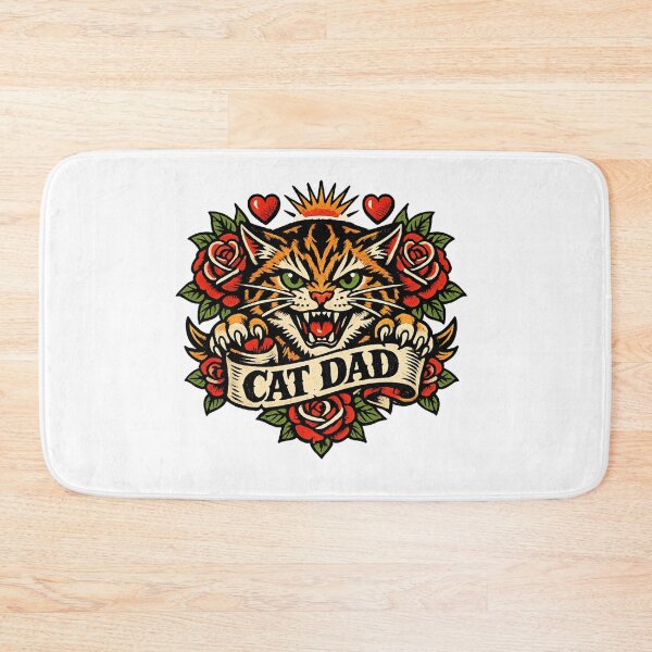 Item preview, Cat Dad Tattoo Style designed and sold by teemix.