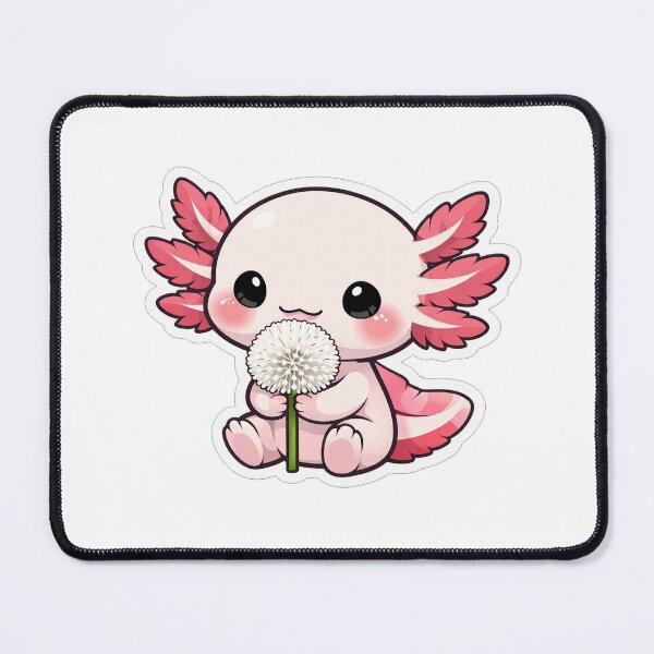 Item preview, Cute Axolotl Holding A Fluffy Dandelion designed and sold by Owcomm.