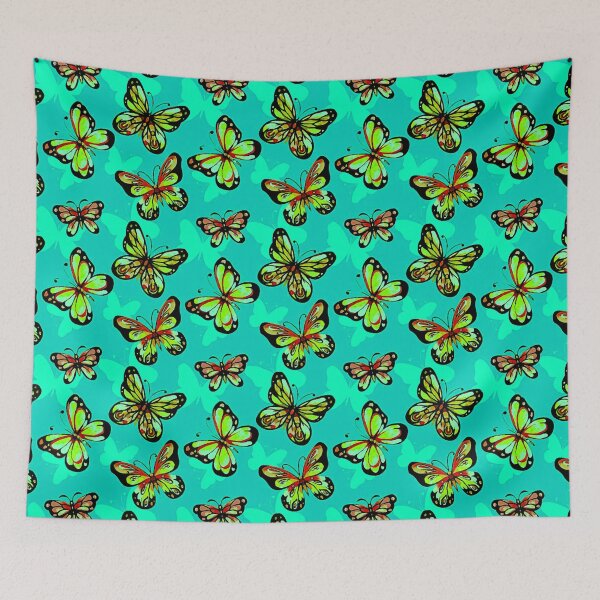 Item preview, Butterflies on Teal designed and sold by ViaARTfactory.
