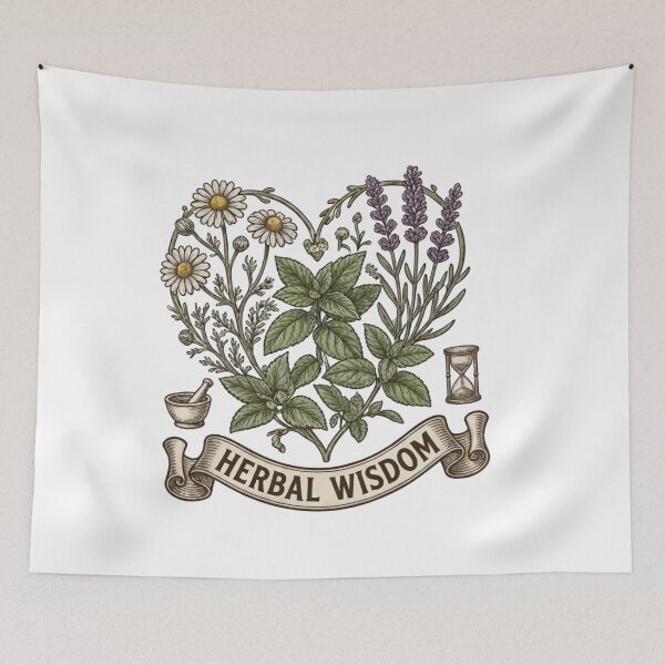 Item preview, Herbal Wisdom Vintage Botanical Apothecary Illustration designed and sold by ElShubrawy.