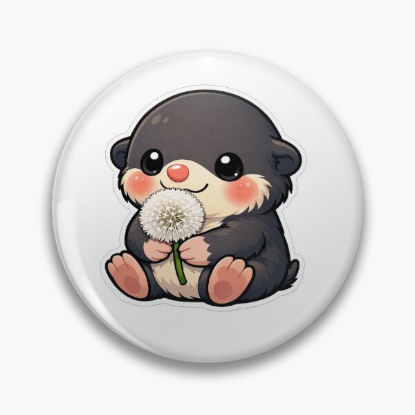 Item preview, Cute Little Mole Holding White Dandelion designed and sold by Owcomm.