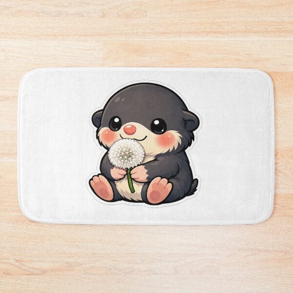 Item preview, Cute Little Mole Holding White Dandelion designed and sold by Owcomm.