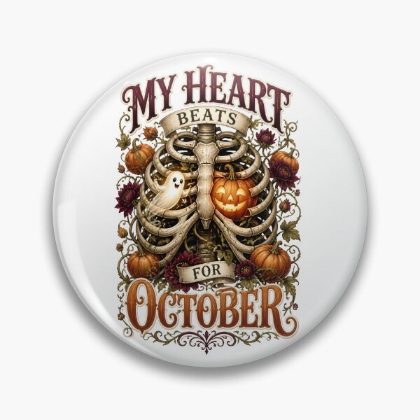 Item preview, My Heart Beats For October Skeleton Halloween designed and sold by Sovereign Supply Co..