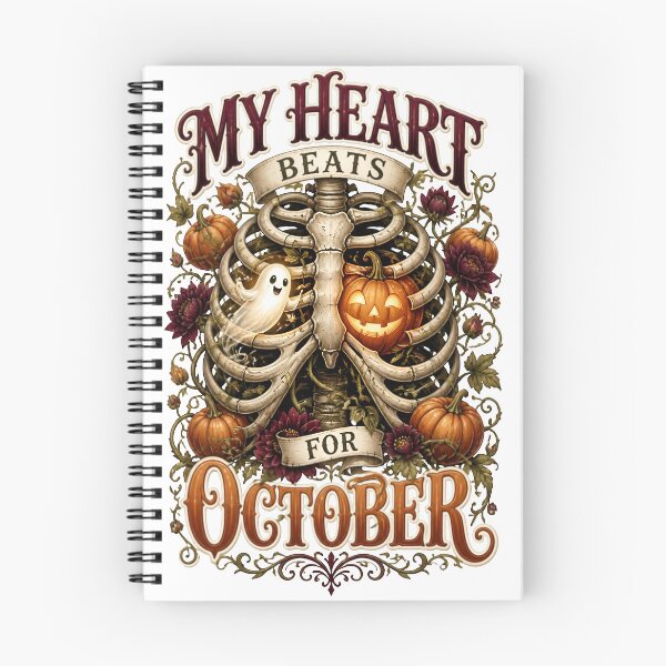 Item preview, My Heart Beats For October Skeleton Halloween designed and sold by Sovereign Supply Co..