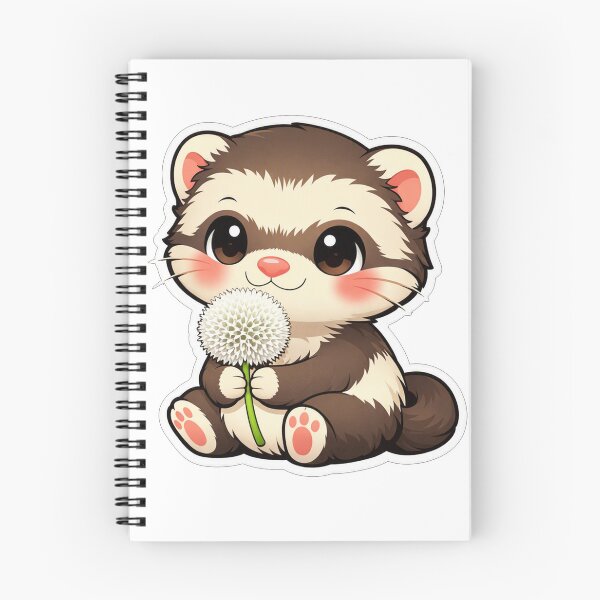 Item preview, Cute Ferret Holding A White Dandelion designed and sold by Owcomm.