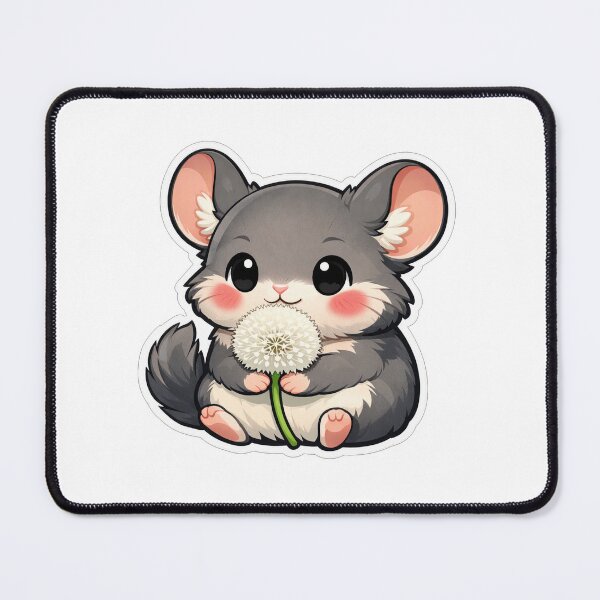 Item preview, Cute Little Chinchilla Holding A Dandelion designed and sold by Owcomm.