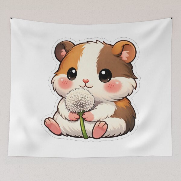 Item preview, Cute Hamster Holding A Dandelion Flower designed and sold by Owcomm.