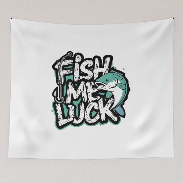 Item preview, Fish Me Luck Funny Fishing Graphic Design for Anglers designed and sold by Palette & Hue.