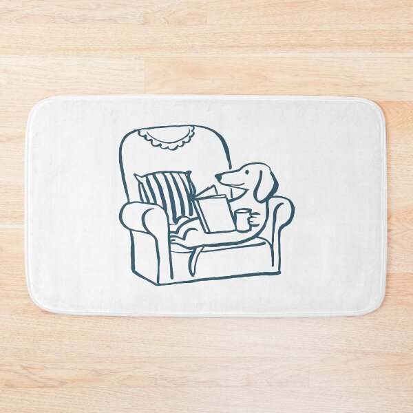 Item preview, Cozy Reading Dachshund Doodle Art designed and sold by evrakursaine32.