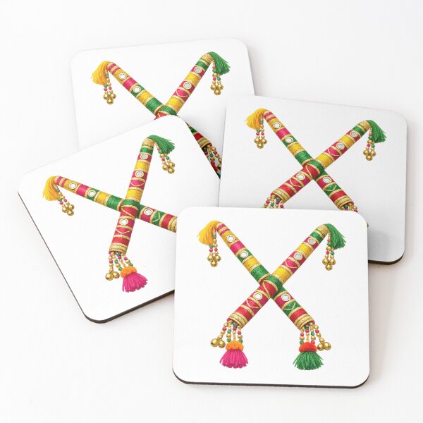 Item preview, Crossed Decorative Dandiya Sticks for Navratri and Garba Festival designed and sold by WangAew.