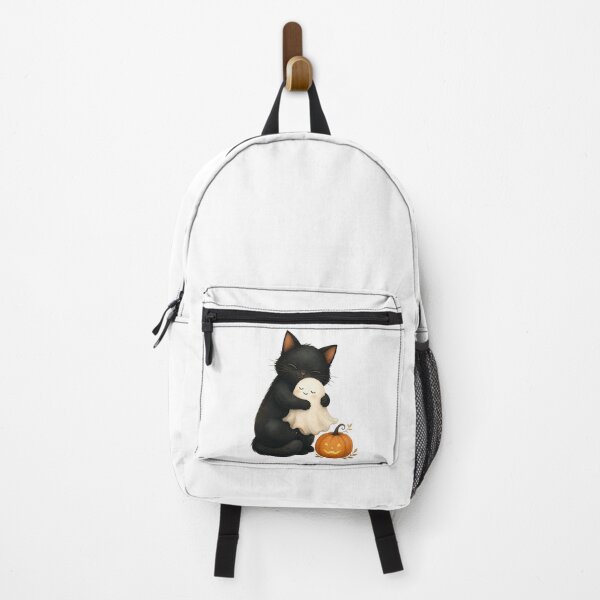 Item preview, Black Cat Hugging Ghost Halloween designed and sold by Sovereign Supply Co..