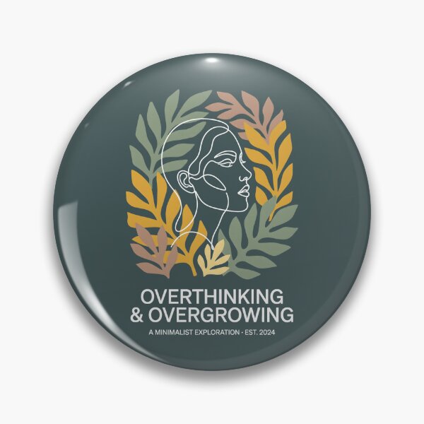 Item preview, Overthinking And Overgrowing Line Art Face Botanical Leaves Minimal designed and sold by SplashTastic.
